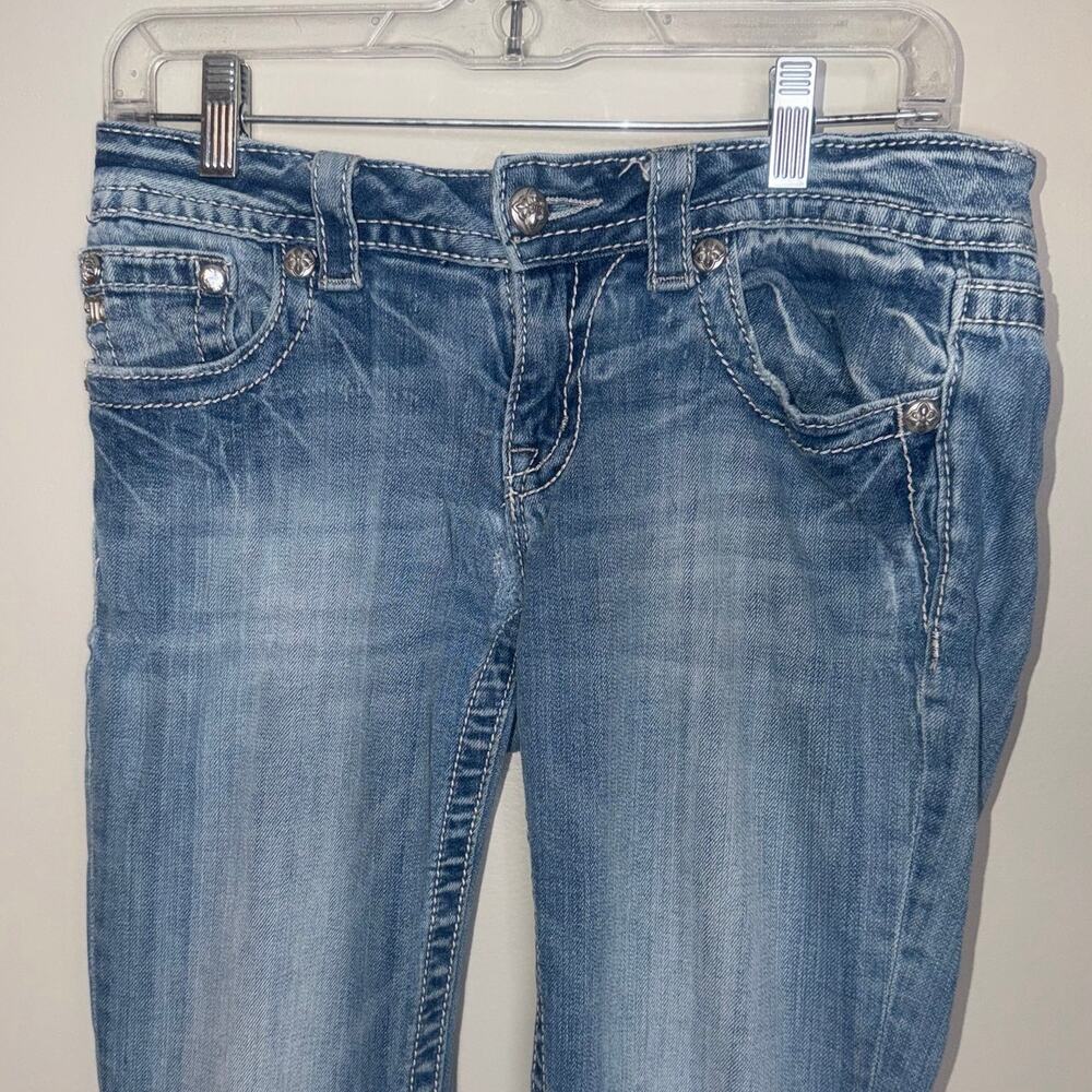 Miss Me Women’s Size 28 Light Wash Bootcut Denim Jeans JP5501B Detail